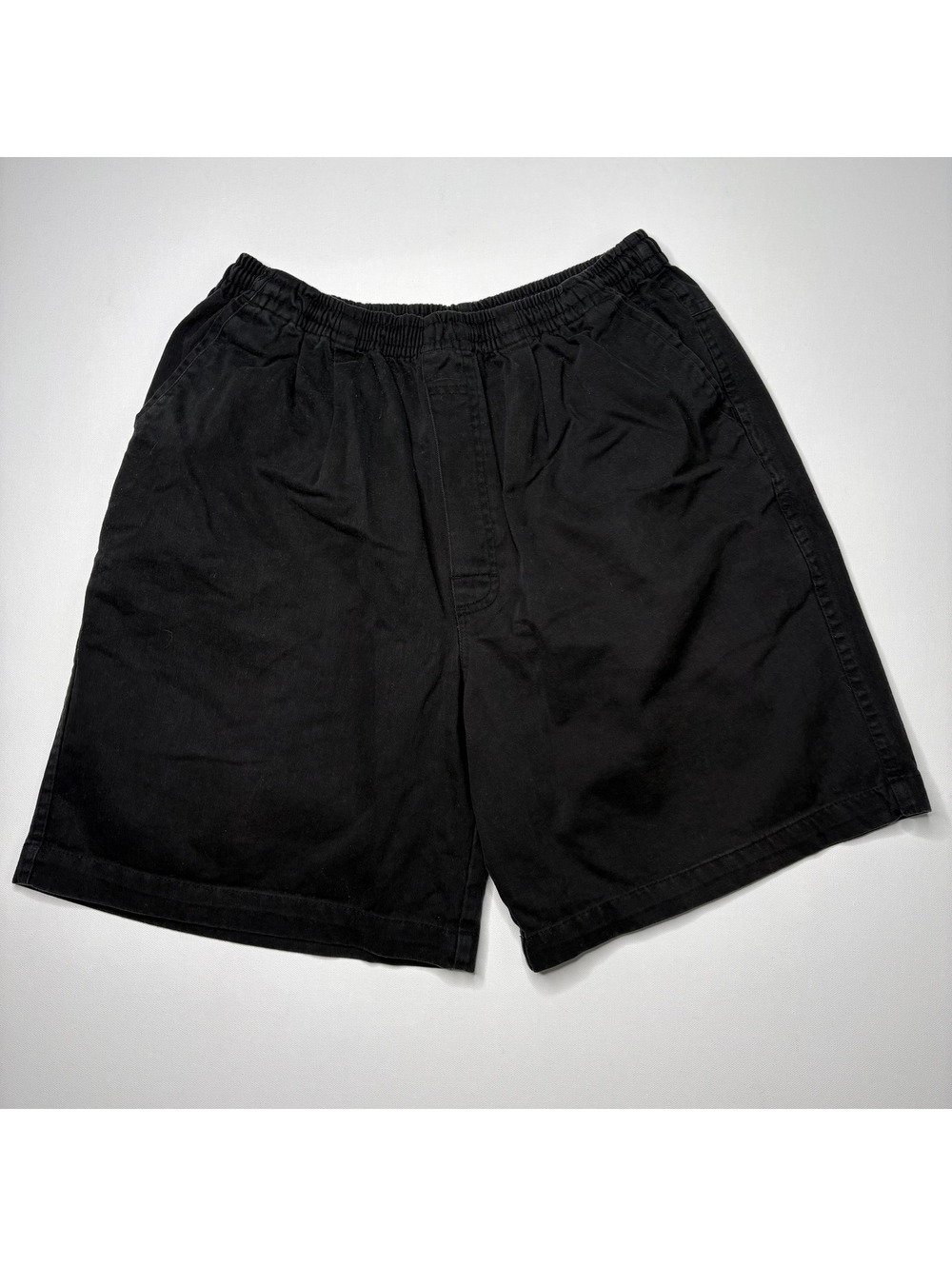 Vintage Route 66 Black Elastic Waist Shorts Medium